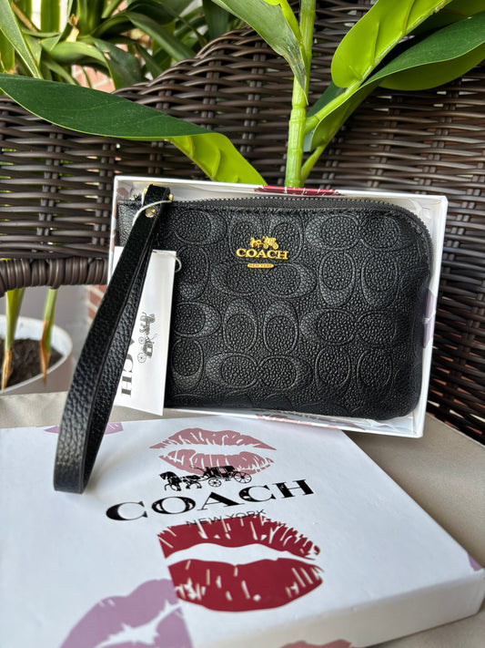 Black Wrislet with Gold Hardware