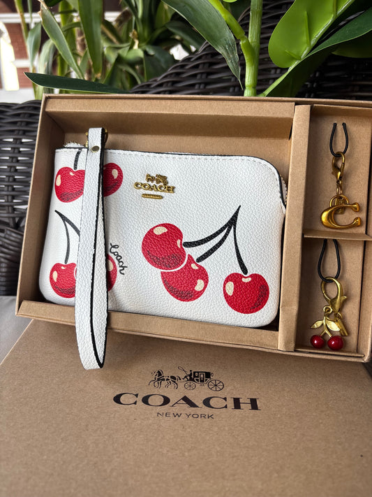 Cherry Wristlet with Charms