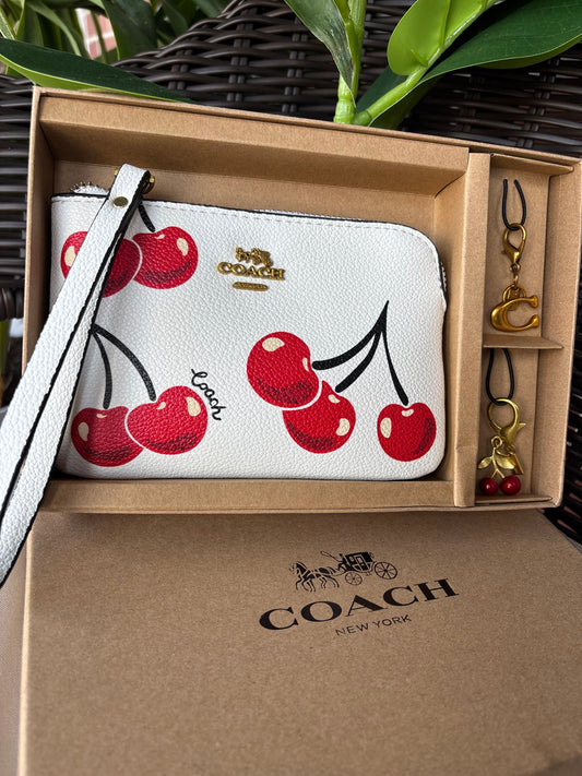 Cherry Wristlet with Charms